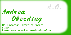 andrea oberding business card